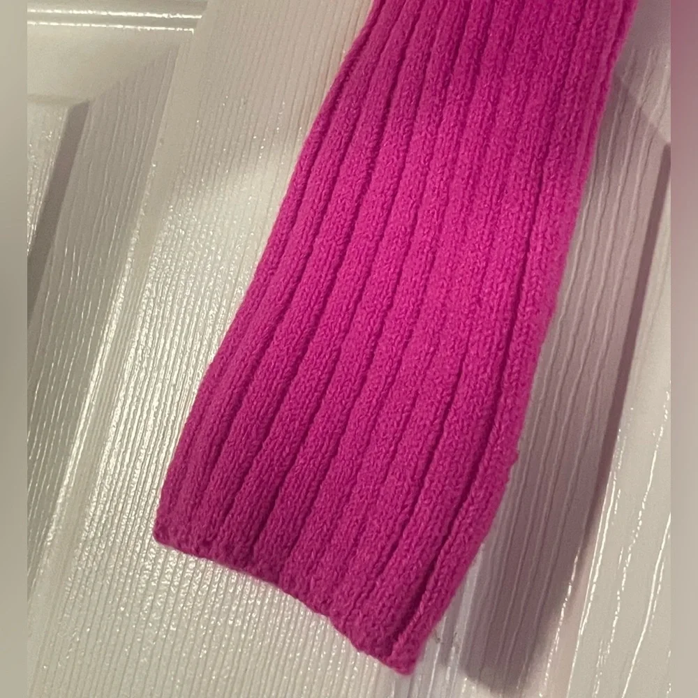 🔴 3/$12‎ 🔥 NWT No Boundaries Hot Pink Ribbed Fingerless Gloves OS Y2K